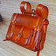 Leather satchel ' BIG RED '. Backpacks. NETABUKVA. Online shopping on My Livemaster.  Фото №2