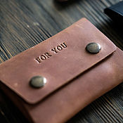 Сумки и аксессуары handmade. Livemaster - original item Leather Mini Wallet — Brown. Handmade.