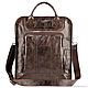Leather backpack-handbag 'Michael' (dark brown antique). Backpacks. Russian leather Guild. My Livemaster. Фото №6