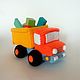 Knitted truck Soft toy truck dump Truck, Stuffed Toys, Kemerovo,  Фото №1