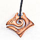 Pendant-Amulet made of wood 'Manta' (zebrano), Pendant, Krasnodar,  Фото №1