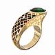 Anillo de oro Científico con turmalina y zafiros, Rings, Moscow,  Фото №1