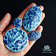Sets of ceramic cabochons 'Blueberry yogurt'. Cabochons. Tatyana's day (tataday). Online shopping on My Livemaster.  Фото №2