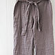 Order Linen trousers at the waist. etnoart. Livemaster. . Pants Фото №3