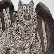 Картины и панно handmade. Livemaster - original item Panels: wolf. Handmade.