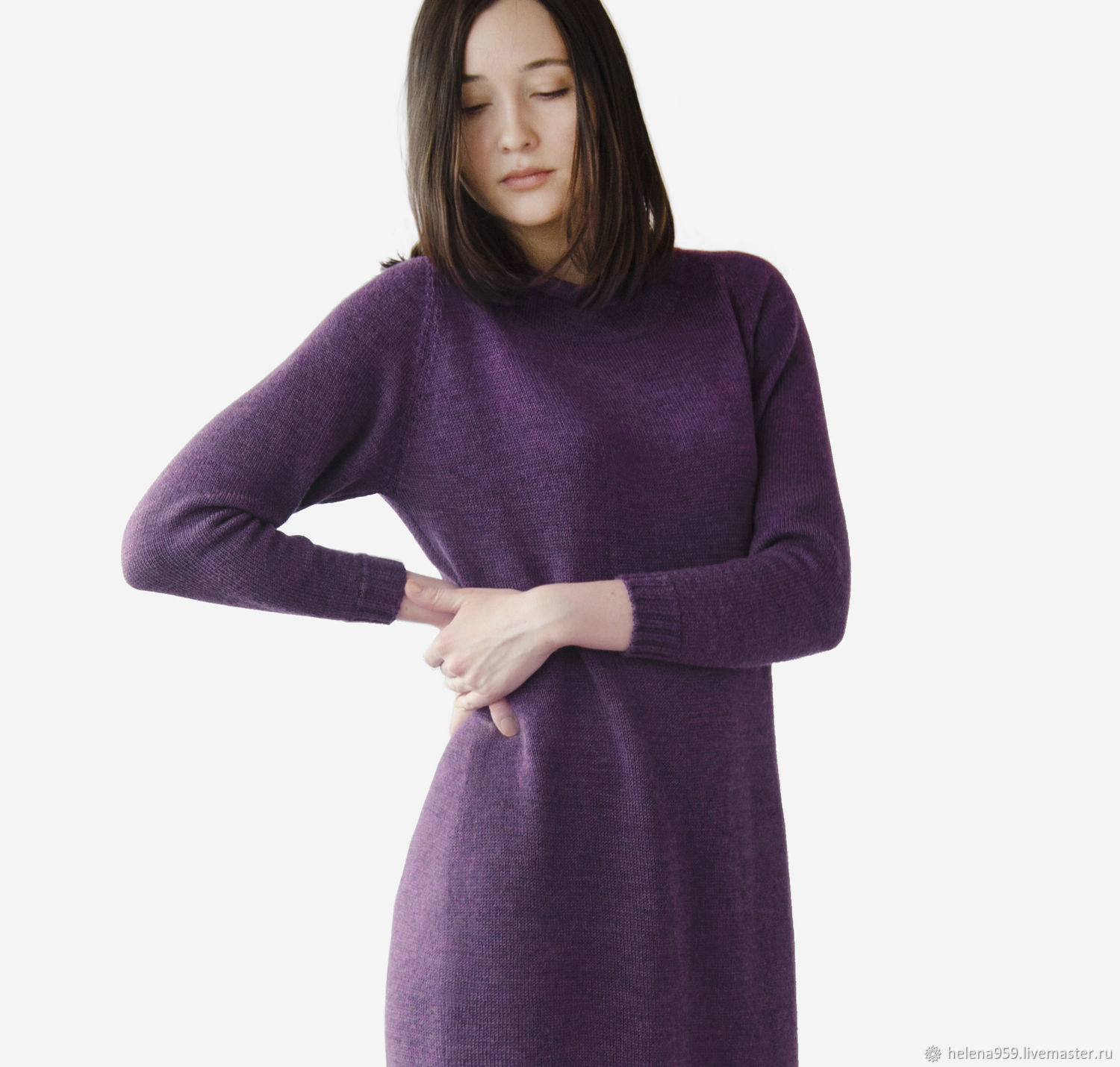 Dress knitted from Merino wool, Dresses, Ulyanovsk,  Фото №1