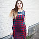 Plaid sundress - red and blue, Sundresses, Moscow,  Фото №1