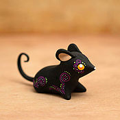 Чёрная кошка Хэллоуина (стоящая)