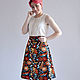 A-line skirt of colored cotton. Skirts. Skirt Priority (yubkizakaz). My Livemaster. Фото №6