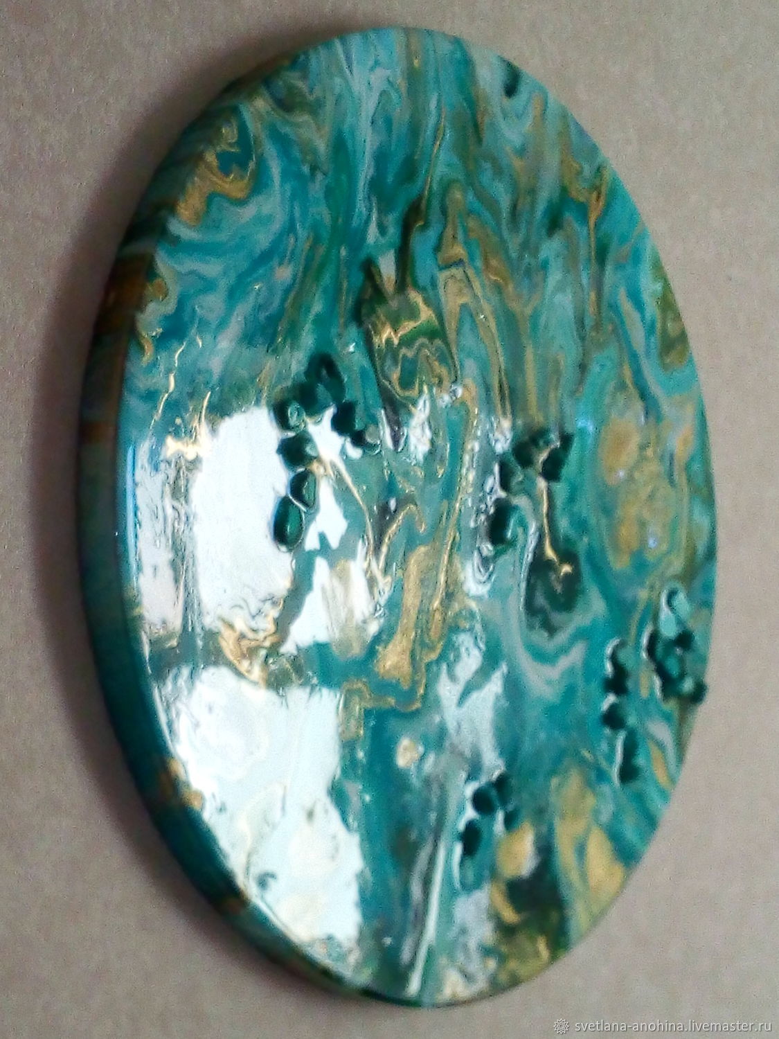 Картина эпоксидной смолой Бирюза в интернет-магазине Ярмарка Мастеров ...