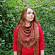 Knitted bactus, knitted shawl, Italian kid mohair. Shawls. YuliaCrochet. Online shopping on My Livemaster.  Фото №2