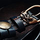 Кожаный ремень с бронзовой пряжкой Дракон / Геккон, Ремни, Новосибирск,  Фото №1