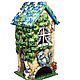 Alice in Wonderland Tea house in Provence, green tea house, tea house rose tea house rose Tea house with a cat the Cheshire cat, the tea house blue tale