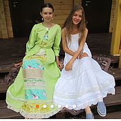 Одежда handmade. Livemaster - original item Dress linennou in the floor of the author`s