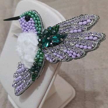 Украшения ручной работы. Ярмарка Мастеров - ручная работа Брошь Колибри. Handmade.