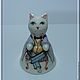 Author's collector's bell 'the cat-gentleman'. Bells. Classic porcelain (SZubova). Online shopping on My Livemaster.  Фото №2