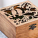 Jewelry box for rings carved brown 'Marvelous garden', Caskets for rings, Kursk,  Фото №1