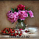Print for embroidery ribbons - Peonies, Patterns for embroidery, Chelyabinsk,  Фото №1
