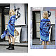 Cashmere Scarf blue pattern color shawl fashion women. Scarves. YUYE. My Livemaster. Фото №5