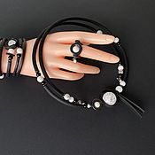 Украшения handmade. Livemaster - original item Jewelry sets: modern jewelry with rubber. geometry. Handmade.
