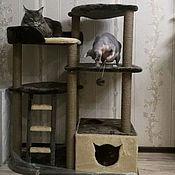 Когтеточка для кошек Стойка с лестницей