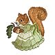 Newborn gift: Pouch with embroidery 'Squirrel', Gift for newborn, Moscow,  Фото №1