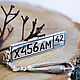 Keychain made of 925 silver car Number, Key chain, Kemerovo,  Фото №1