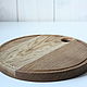 Average round Board made of oak. D 30 cm, color ' walnut'. Utensils. derevyannaya-masterskaya-yasen (yasen-wood). My Livemaster. Фото №4