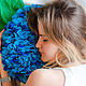 Голубая гортензия, 3D подушка цветок. Мягкая подушка из флиса. Подушки. AVELVI-DESIGN. Ярмарка Мастеров.  Фото №4