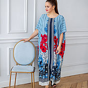 Одежда handmade. Livemaster - original item Chic floor-length oversize viscose dress 