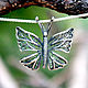 Order 925 Sterling Silver Butterfly Pendant HH0054. Sunny Silver. Livemaster. . Pendants Фото №3