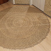 Для дома и интерьера handmade. Livemaster - original item Round jute carpet 