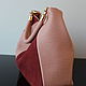 Classic bag: Hobo leather bag pink and dark red. Classic Bag. Olga'SLuxuryCreation. Online shopping on My Livemaster.  Фото №2