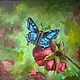 Painting with a butterfly 'The scent of summer'. canvas oil, Pictures, Belgorod,  Фото №1