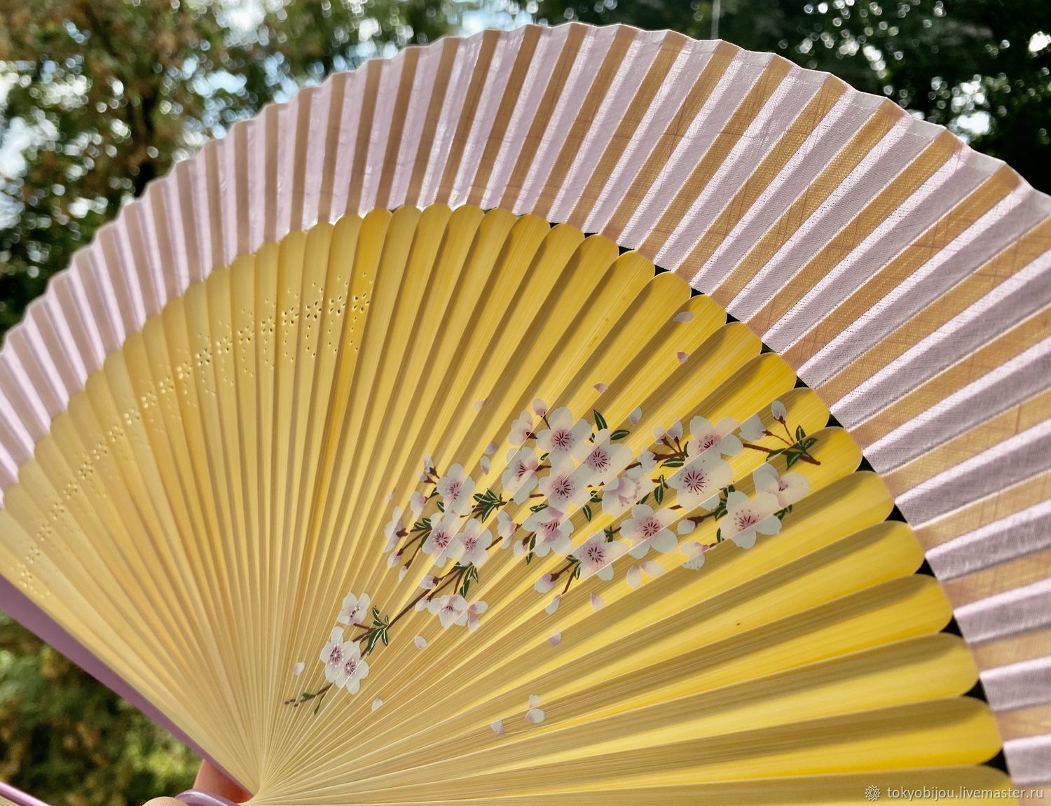 Винтаж: Сувениры винтажные: Веер Япония Розовая сакура ВЕЕР подарок ...