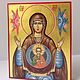 The Sign Of The Most Holy Mother Of God.Hand painted icon on gold. Icons. svetmiru. My Livemaster. Фото №5