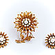 Vintage Swarovski gold chrysanthemum set.( Swarovski REG.267), Vintage jewelry sets, Stavropol,  Фото №1
