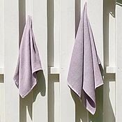 Для дома и интерьера handmade. Livemaster - original item Set of purple waffle towels 