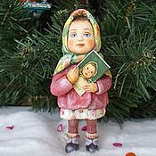 Сувениры и подарки handmade. Livemaster - original item Christmas toys: Alyonka cotton wool toy. Handmade.