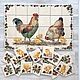Tiles and tiles: Rooster, Chicken and Corn Tile Painting. Tile. ArtFlera (artflera). Online shopping on My Livemaster.  Фото №2