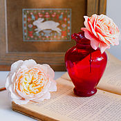 Для дома и интерьера handmade. Livemaster - original item Reserve Vintage glass vase cherry pomegranate England. Handmade.