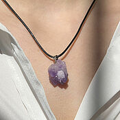 Украшения handmade. Livemaster - original item Amethyst crystal pendant 
