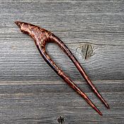 Украшения handmade. Livemaster - original item Hairpin made of Karelian birch 