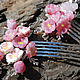 Hairpin 'Apple blossom' spring pink. Hairpin. BeautyGlassByKate(Lampwork) (beauty-glass). My Livemaster. Фото №4