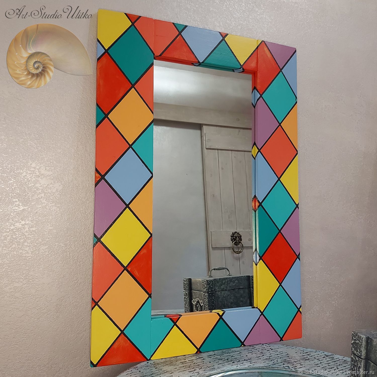 Зеркало настенное, ручной работы в интернет-магазине Ярмарка Мастеров ...