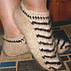 Women's knitted slippers Tricolour, Socks, Klin,  Фото №1