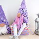 Plush lavender Dwarf toy, gift house charm. Stuffed Toys. CozyGnomes. My Livemaster. Фото №6