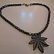 Beads-necklace made of hematite ' Stone leaf'. Necklace. Magic box. My Livemaster. Фото №5
