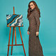 Order Winter Long Brown Knitted Dress. SHAPAR - knitting clothes. Livemaster. . Dresses Фото №3