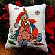 Antistress pillow, relax pillow,pillow toy, embroidered Rooster, Pillow, Moscow,  Фото №1